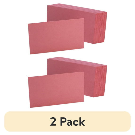 (2 pack) Oxford, OXF7320CHE, Colored Blank Index Cards, 100 / Pack
