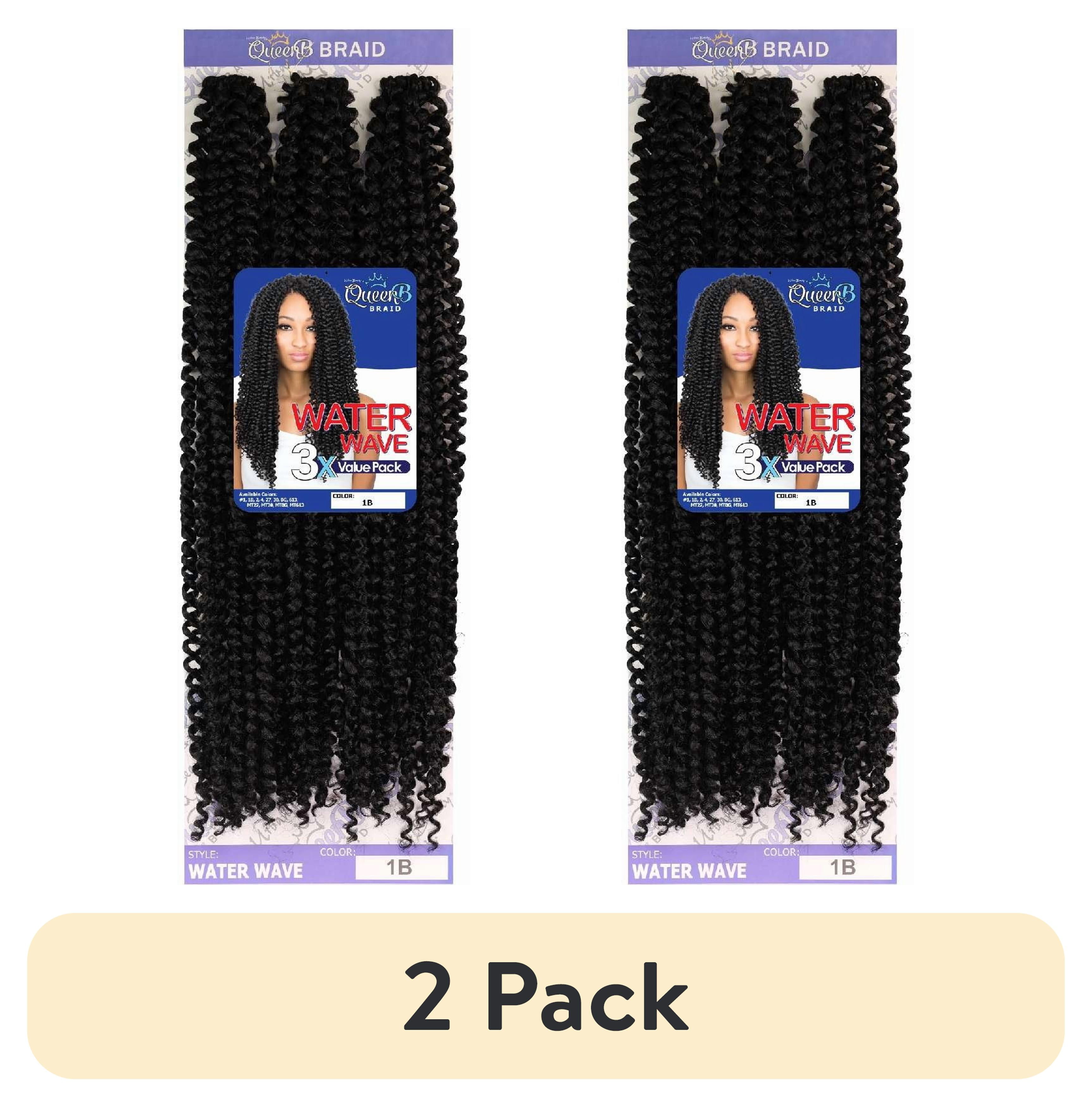 2 pack) QueenB Braid 3X Water Wave Value Pack - #1B - Walmart.com