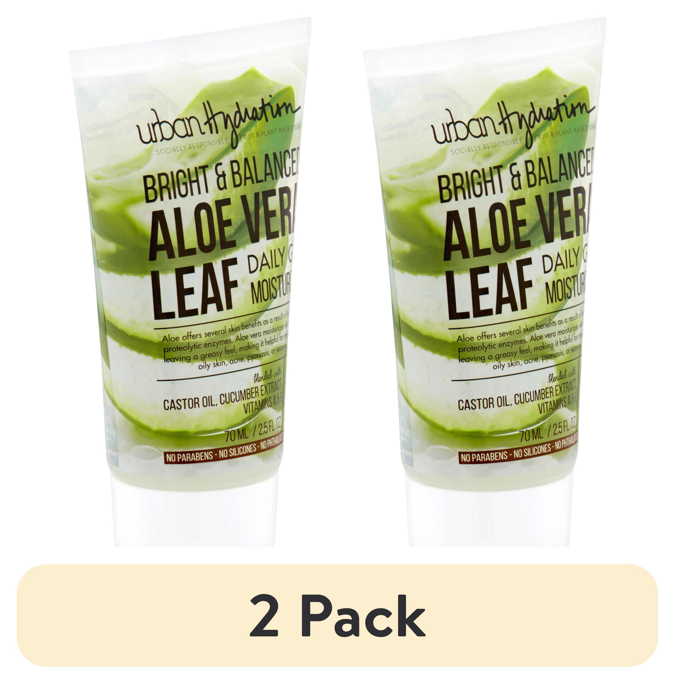 (2 pack) Urban Hydration Bright & Balanced Gel Face Moisturizer, for All Skin Types, with Aloe Vera Leaf 2.5 fl oz