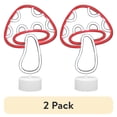 thumbnail image 1 of (2 pack) Urban Shop 12.25" Mushroom LED Neon Table Light, Red and White, 1 of 10