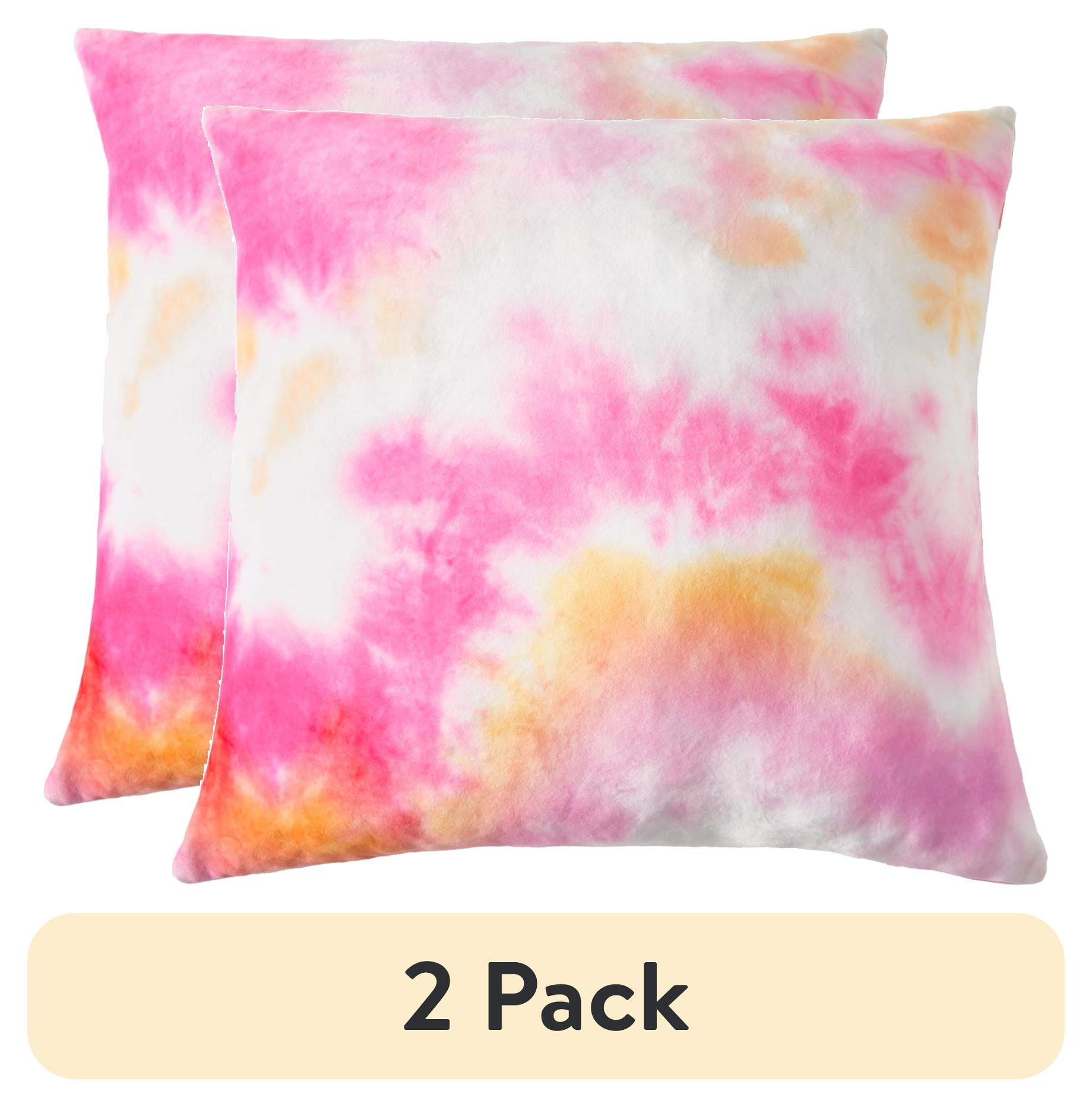 (2 pack) Urban Shop 18" x 18" Tie Dye Squishy Decorative Pillow
