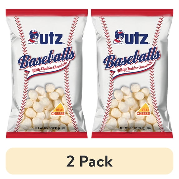 (2 pack) Utz White Cheddar Baseballs, 8.5 oz Bag