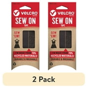 (2 pack) VELCRO Brand ECO Collection Sew'em Tape 36in x 3/4in, Sustainable 70% Recycled Materials, Durable and Washable, Black