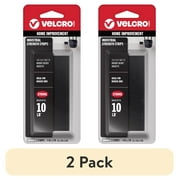 2 pack VELCRO Brand Industrial Strength Heavy Duty Strips, Indoor & Outdoor Use, Superior Adhesive Holding Power on Smooth Surfaces, 4in x 2in Black Strips 3 Count