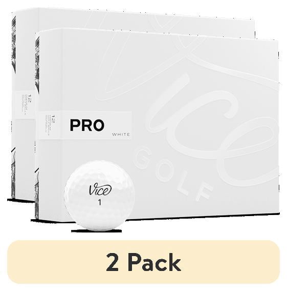(2 pack) Vice Pro Golf Balls, White, 12pk