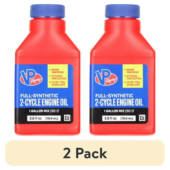 (2 pack) VP Racing Outdoor Power Equipment 2-Cycle Full Synthetic Small Engine Oil 2.6 oz