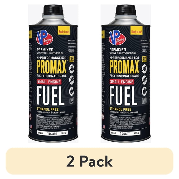(2 pack) VP Racing ProMax™  50:1 Premixed 2-Cycle Small Engine Fuel 32 fl oz (1 Pack)