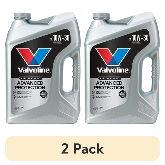 (2 pack) Valvoline Advanced Protection 10W-30 Full Synthetic Motor Oil 5 QT