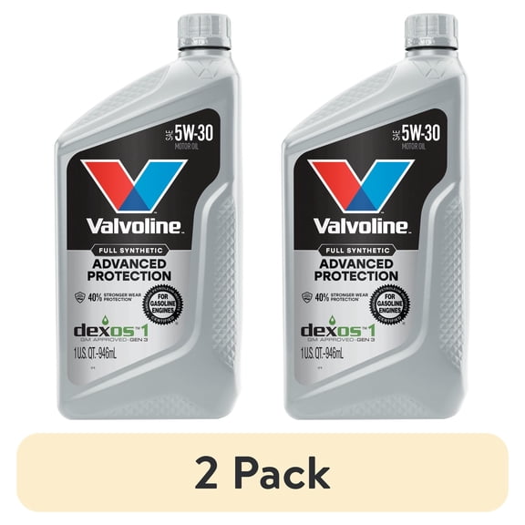 (2 pack) Valvoline Advanced Protection Full Synthetic 5W-30 Motor Oil 1 Quart