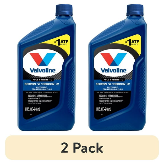 (2 pack) Valvoline Dexron VI/Mercon LV Full Synthetic Automatic Transmission Fluid (ATF) 1 QT