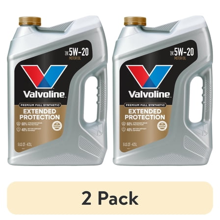 (2 pack) Valvoline Extended Protection Premium Full Synthetic 5W-20 Motor Oil 5 Quart