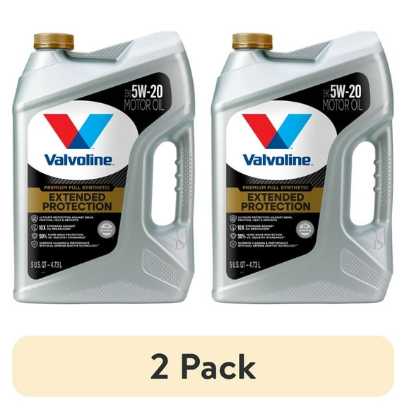 (2 pack) Valvoline Extended Protection Premium Full Synthetic 5W-20 Motor Oil 5 QT
