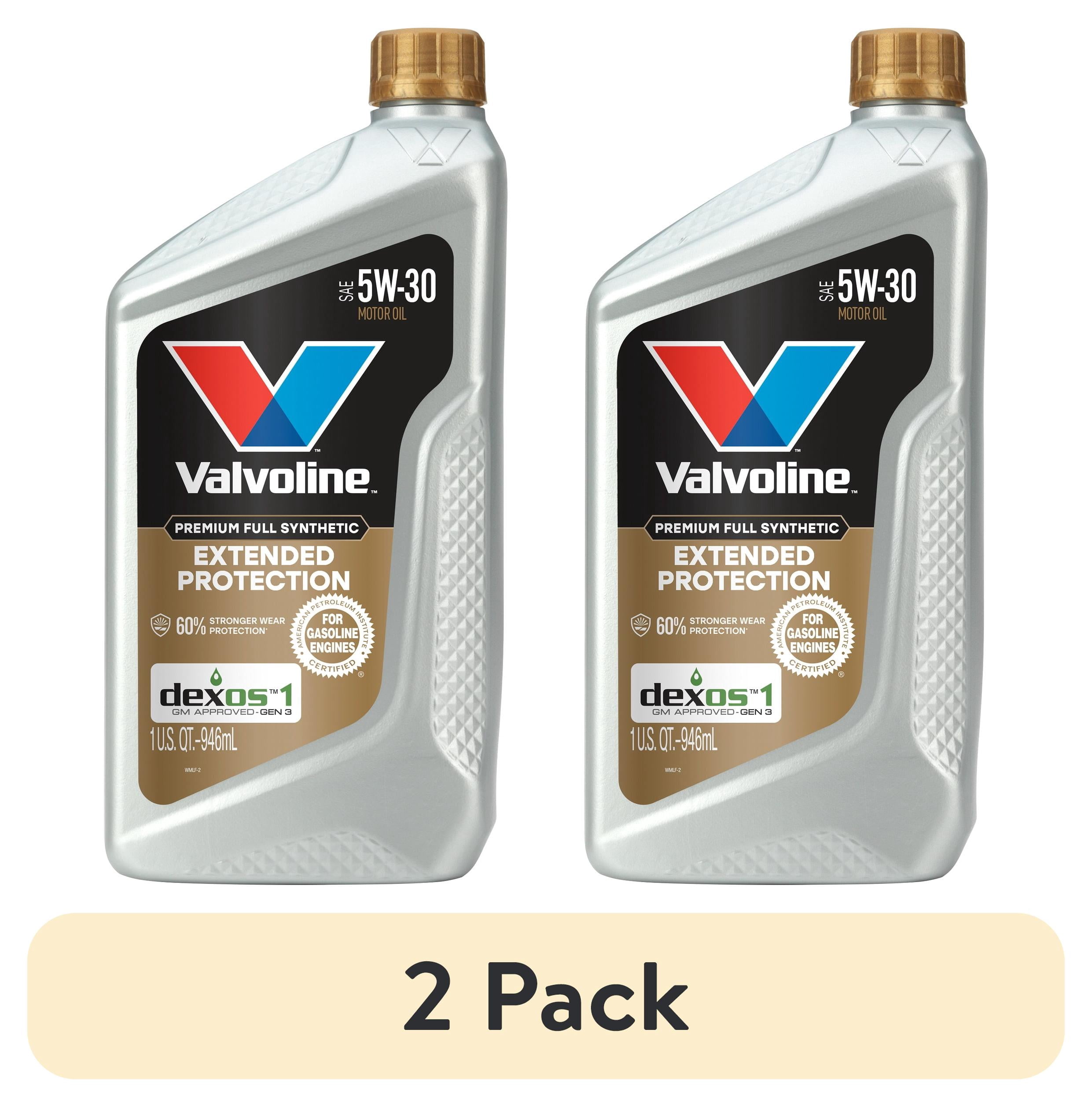 (2 pack) Valvoline Extended Protection Premium Full Synthetic 5W-30 Motor Oil 1 Quart