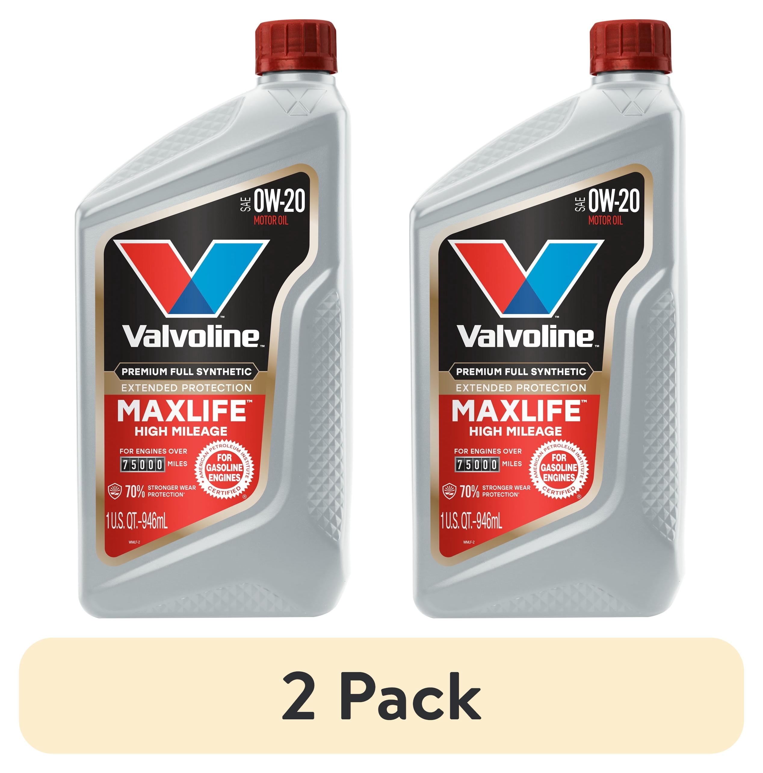 Valvoline Full Synthetic High Mileage 0W-20 Motor Oil - Walmart.com