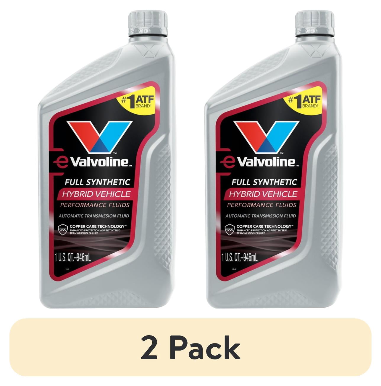 (2 pack) Valvoline Hybrid Vehicle Full Synthetic Automatic Transmission Fluid 1 QT