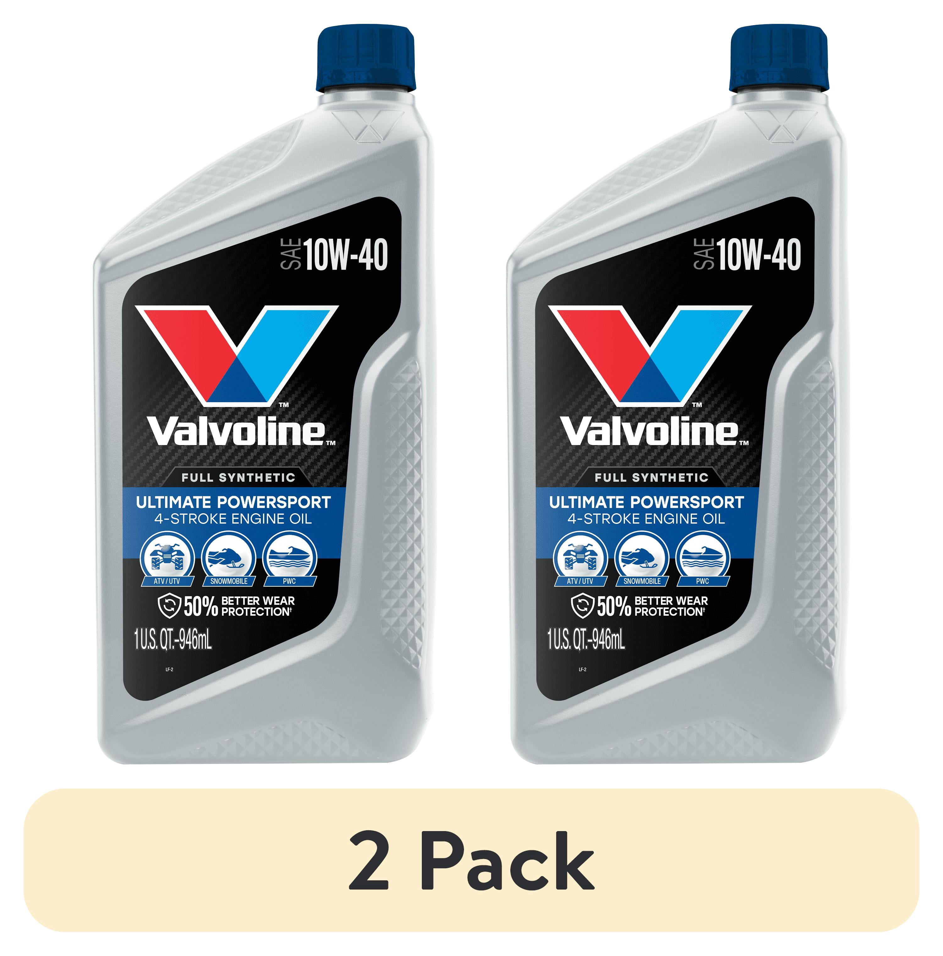 (2 pack) Valvoline PowerSport 10W40 Qt