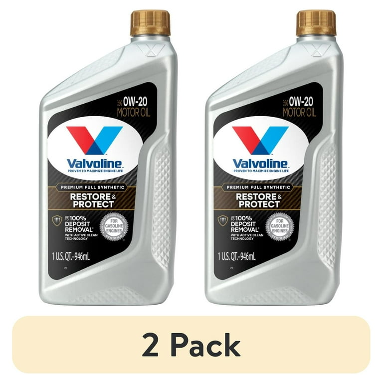 2 pack) Valvoline Restore & Protect Full Synthetic 0W-20 Motor Oil