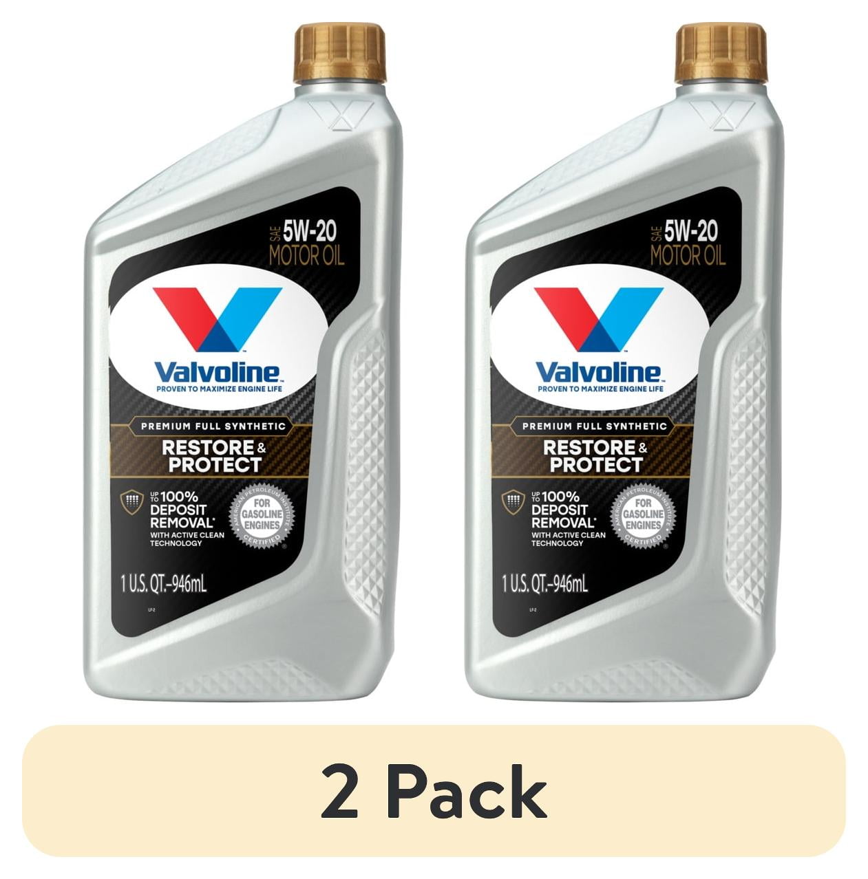 2 pack) Valvoline Restore & Protect Full Synthetic 5W-20 Motor Oil