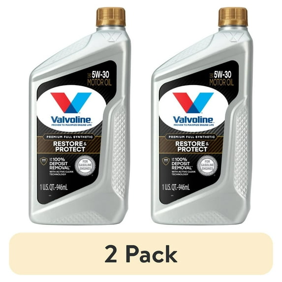 (2 pack) Valvoline Restore & Protect Full Synthetic 5W-30 Motor Oil 1 QT