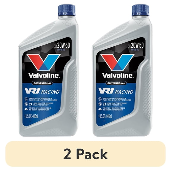 (2 pack) Valvoline VR1 20W50 Quart