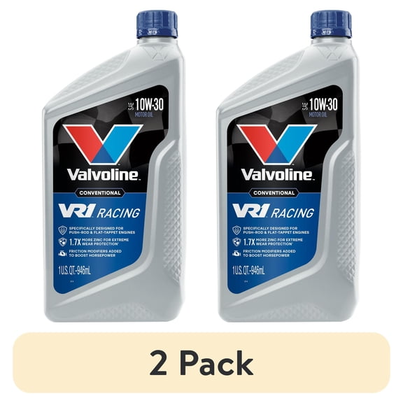 (2 pack) Valvoline VR1 Racing SAE 10W-30 Conventional Motor Oil 1 QT