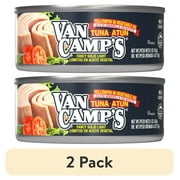 (2 pack) Van Camp's Seafood Solid Light Yellowfin Tuna in Oil 5 oz