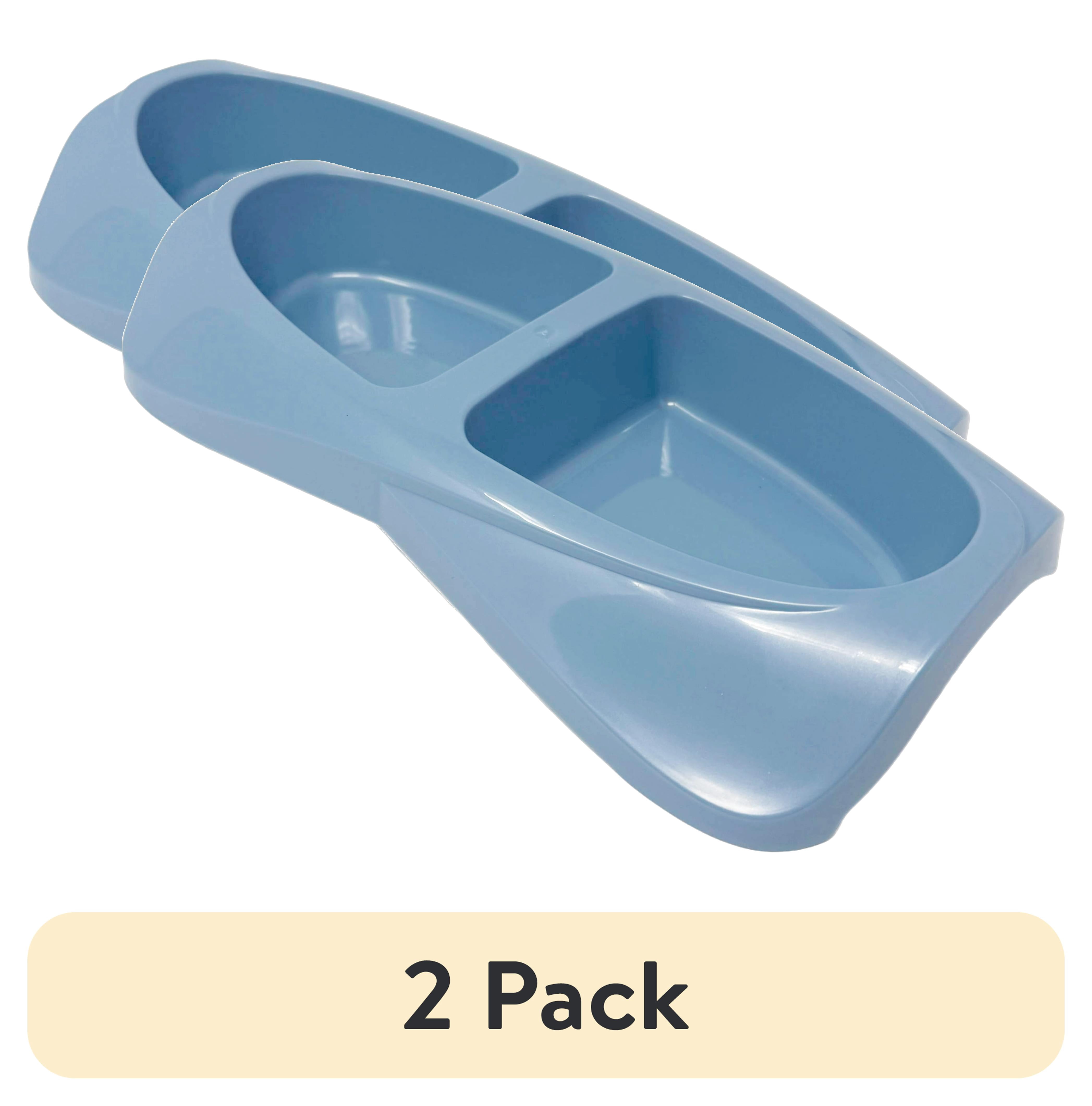 (2 pack) Van Ness Plastics Lightweight Double Dish Assorted Colors, SM