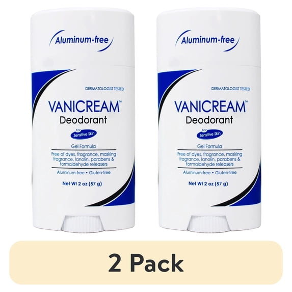(2 pack) Vanicream Aluminum-Free Gel Deodorant - 2 Oz - Unscented Formula For Sensitive Skin.
