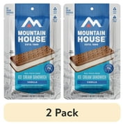 (2 pack) Mountain House Vanilla Ice Cream Sandwich, Freeze-Dried Backpacking & Camping Food, Ready to Eat
