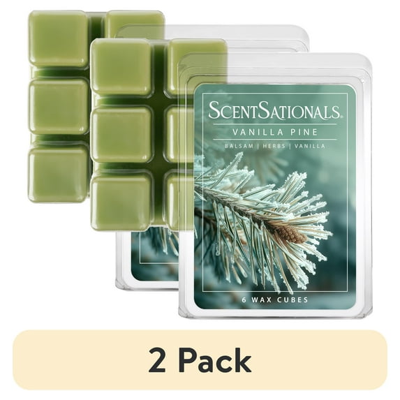 (2 pack) Vanilla Pine Scented Wax Melts, ScentSationals, 2.5 oz
