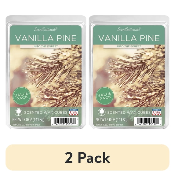 (2 pack) Vanilla Pine Scented Wax Melts, ScentSationals, 5 oz