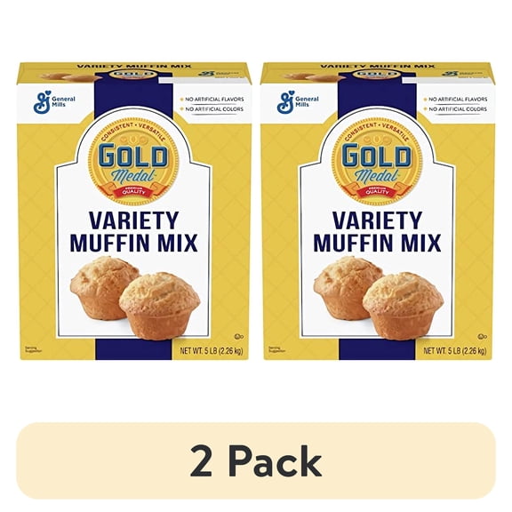 (2 pack) Gold Medal Variety Muffin Mix, 5 Pound Box