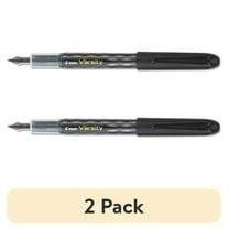 (2 pack) Varsity Fountain Pen, Medium 1 Mm, Black Ink, Gray Pattern Wrap