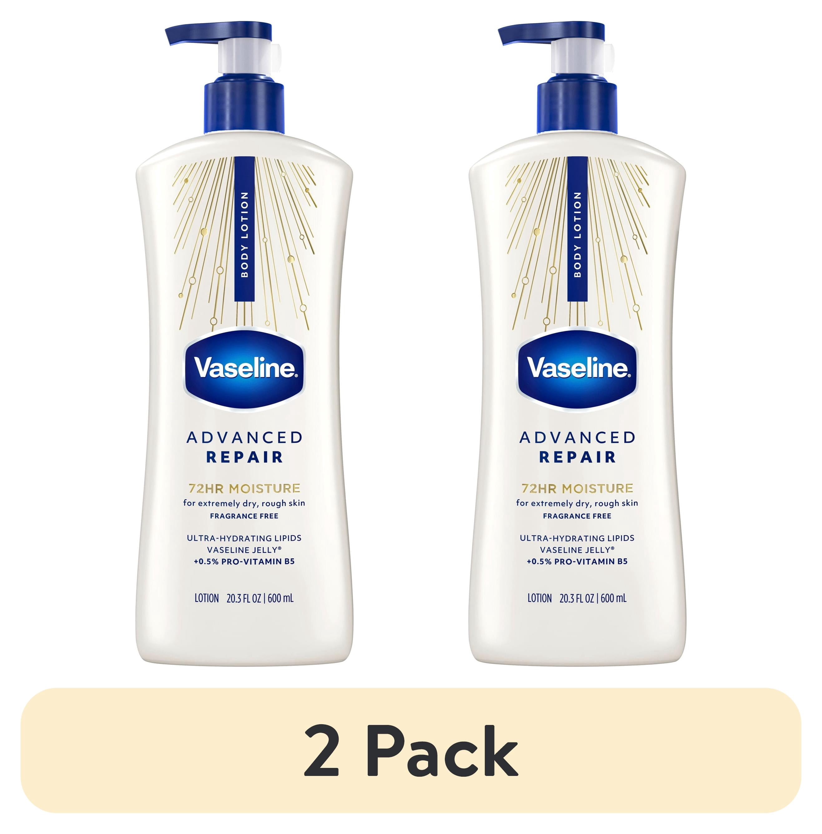 (2 pack) Vaseline Advanced Repair Body Lotion for Dry Skin Advanced Repair Unscented Lotion Made with Ultra-Hydrating Lipids and Vaseline® Jelly That Repairs Extremely Dry Skin,20.3 fl oz