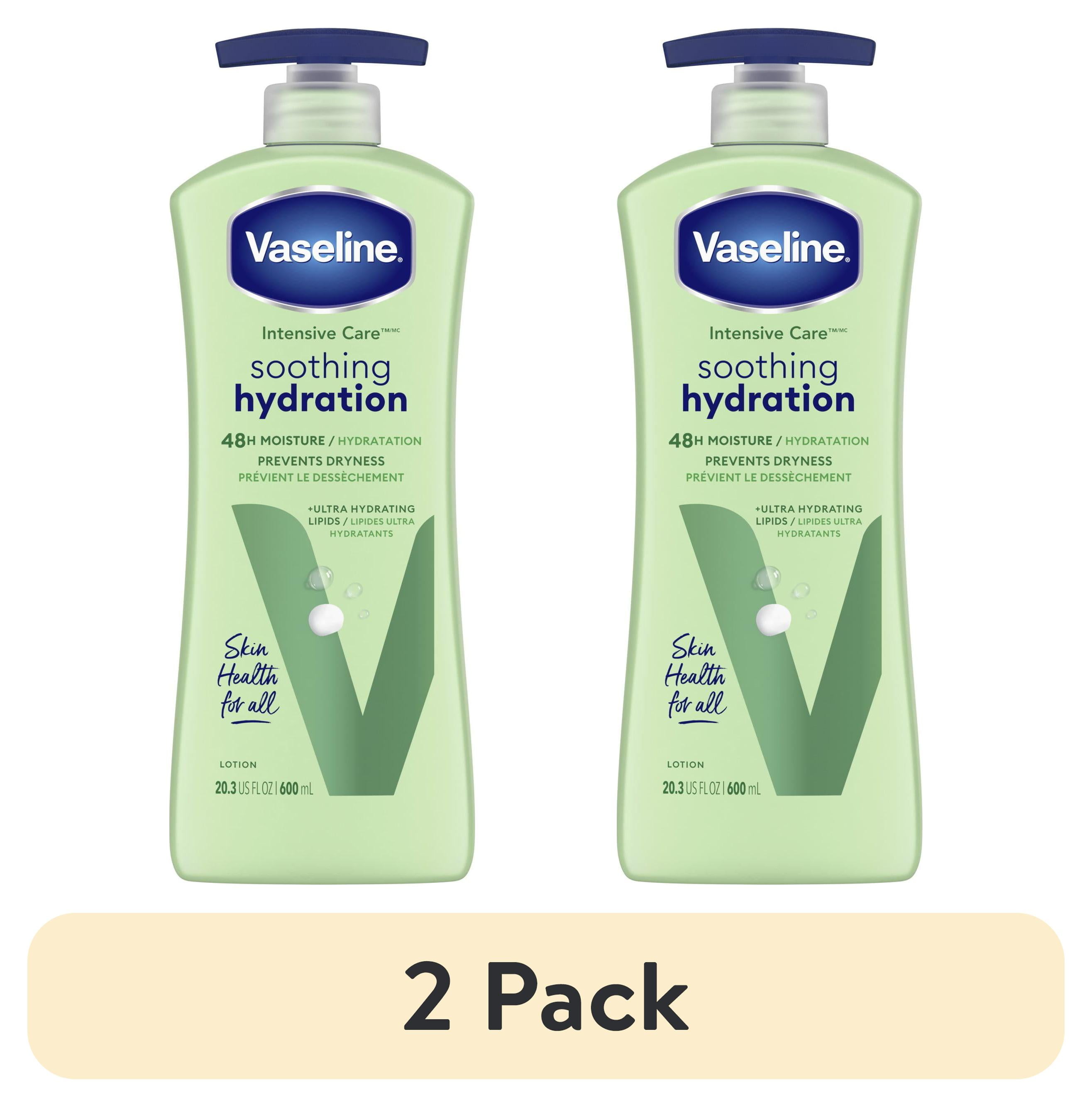 (2 pack) Vaseline Intensive Care Body Lotion Soothing Hydration for Women Dry Skin, 20.3 oz