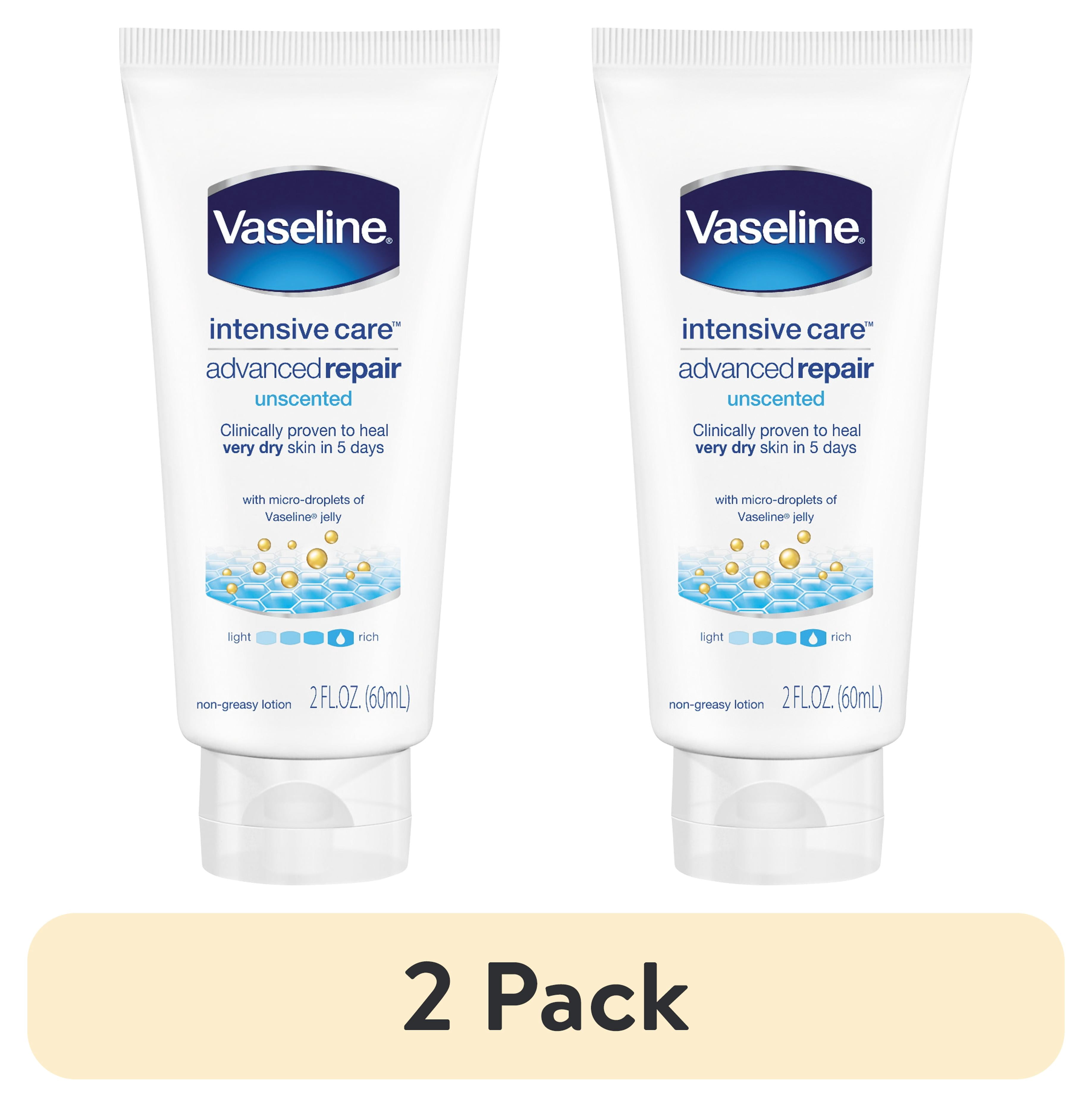 (2 pack) Vaseline Intensive Care Advanced Repair Lotion, Fragrance Free, 2 Oz