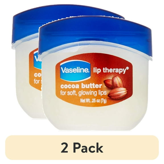(2 pack) Vaseline Lip Therapy Cocoa Butter, .25 oz