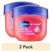 2 pack Vaseline Lip Therapy For Dry, Chapped Lips Rosy Lips Mini Moisturizing Tinted Lip Balm, 0.25 oz