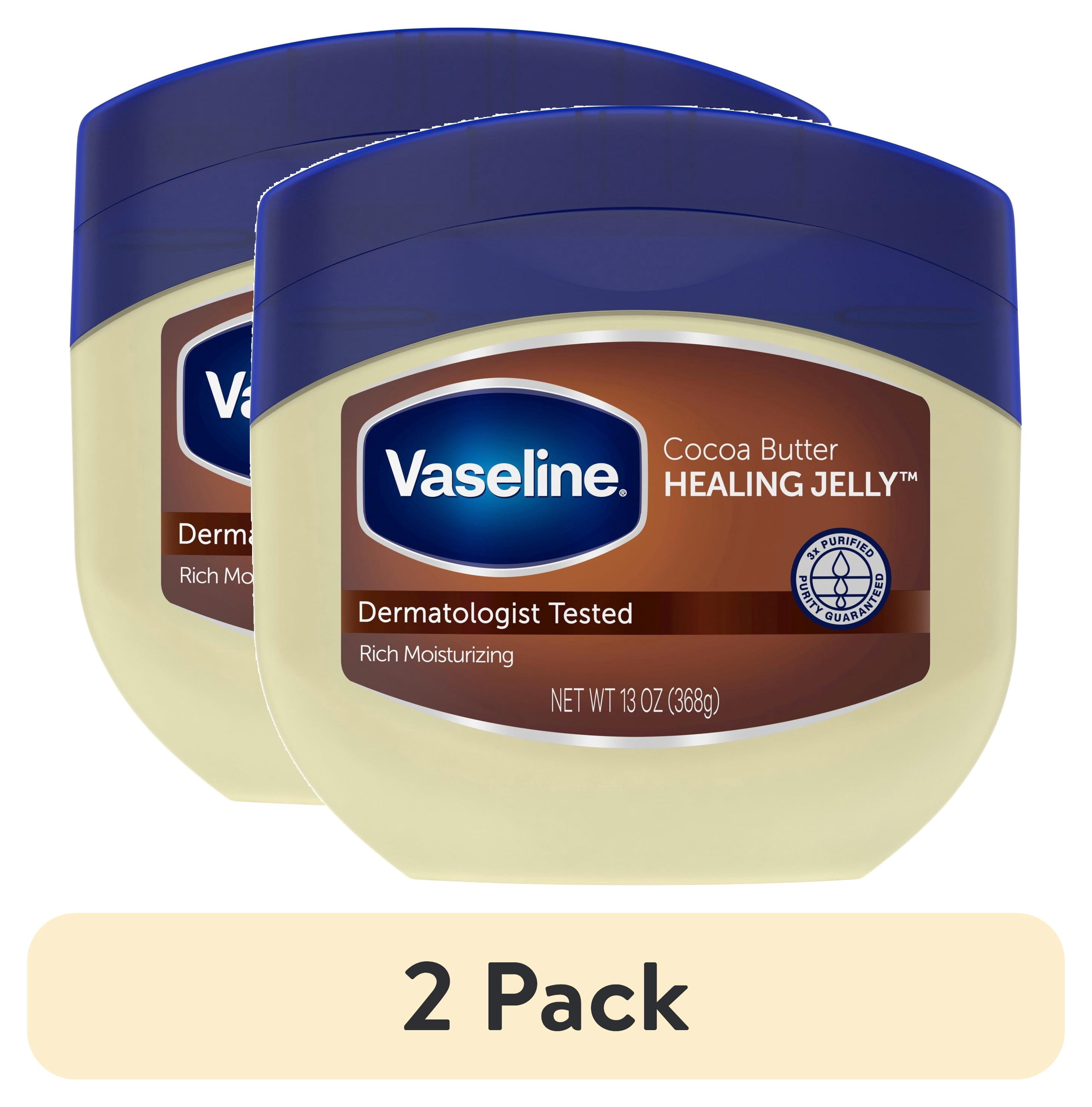 (2 pack) Vaseline Healing Jelly Moisturizer For Dry Cracked Skin Cocoa Butter Hypoallergenic, 13 oz