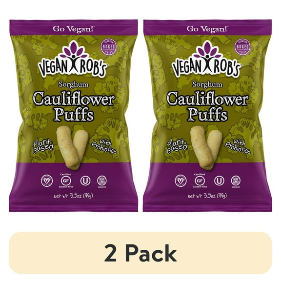 (2 pack) Vegan Rob's Cauliflower Puffs, 3.5 Oz.