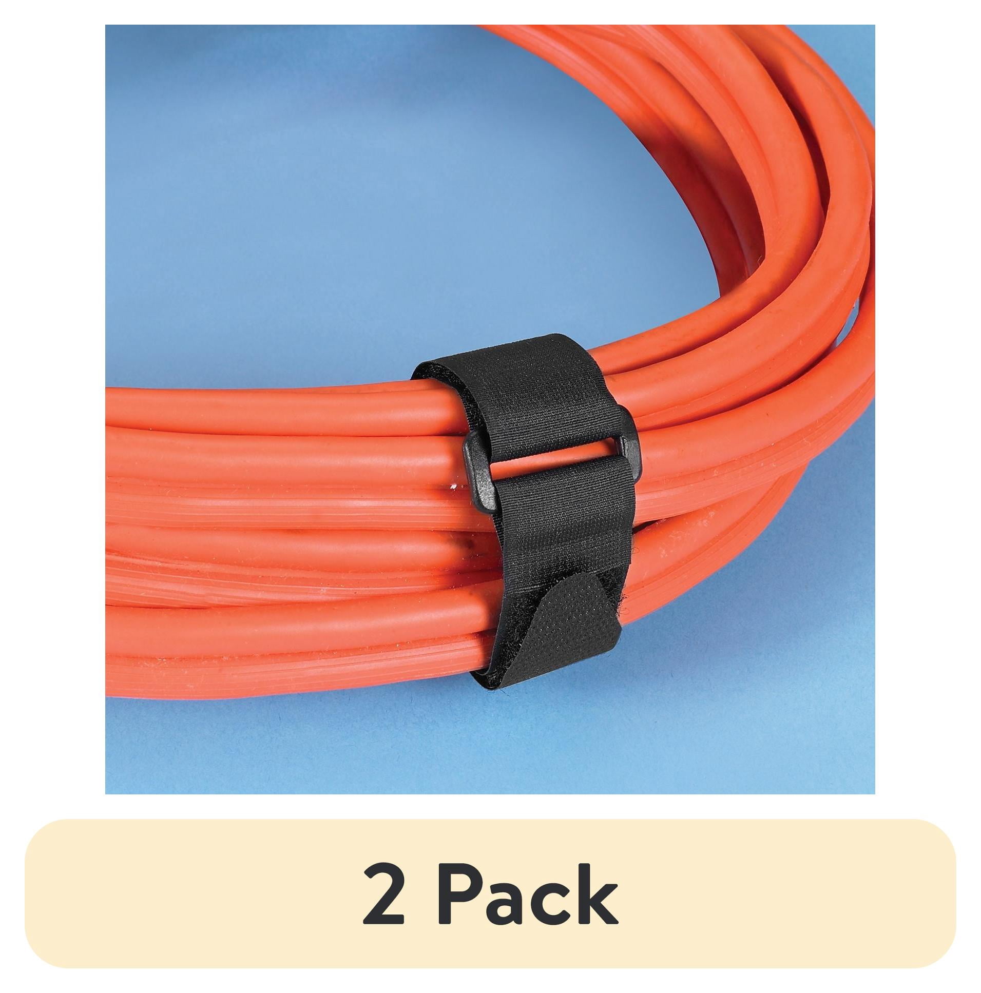 (2 pack) VELCRO® Brand Cinch Straps, 1" x 18", Black, Case Of 25