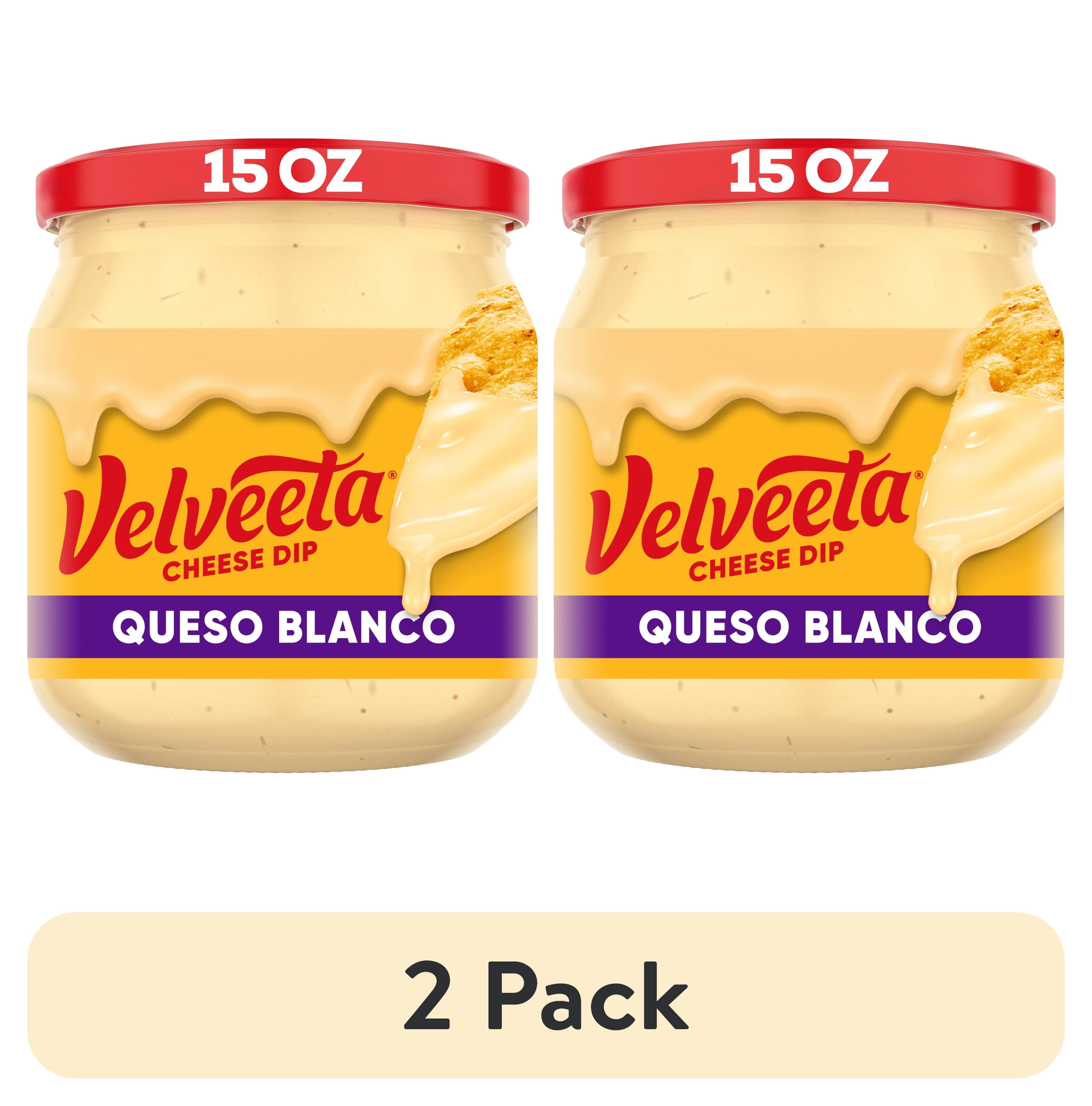 (2 pack) Velveeta Queso Blanco Cheese Dip, 15 oz Jar, Shelf-Stable