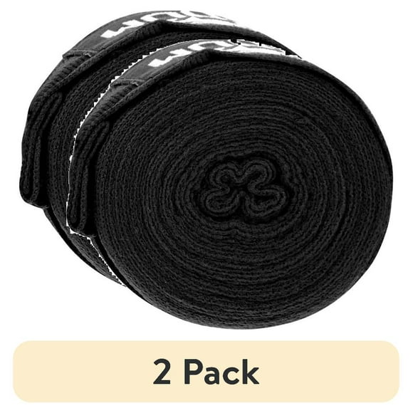 (2 pack) Venum 180-Inch Boxing Hand Wraps Elastic, Unisex, Black/White MMA, Kickboxing & Training Gear