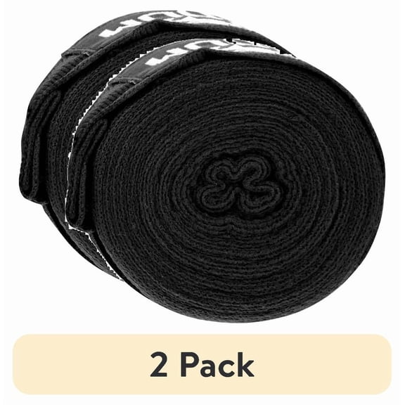 (2 pack) Venum 180-Inch Boxing Hand Wraps Elastic, Unisex, Black/White MMA, Kickboxing & Training Gear