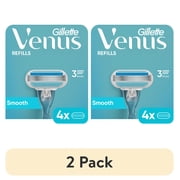 2 pack Venus Smooth Womens Razor Blade Refills, 4 Count