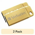 thumbnail image 1 of (2 pack) Verbatim 32GB Metal Executive USB 3.0 Flash Drive - Gold - 32 GBUSB 3.0 - Gold, 1 of 15