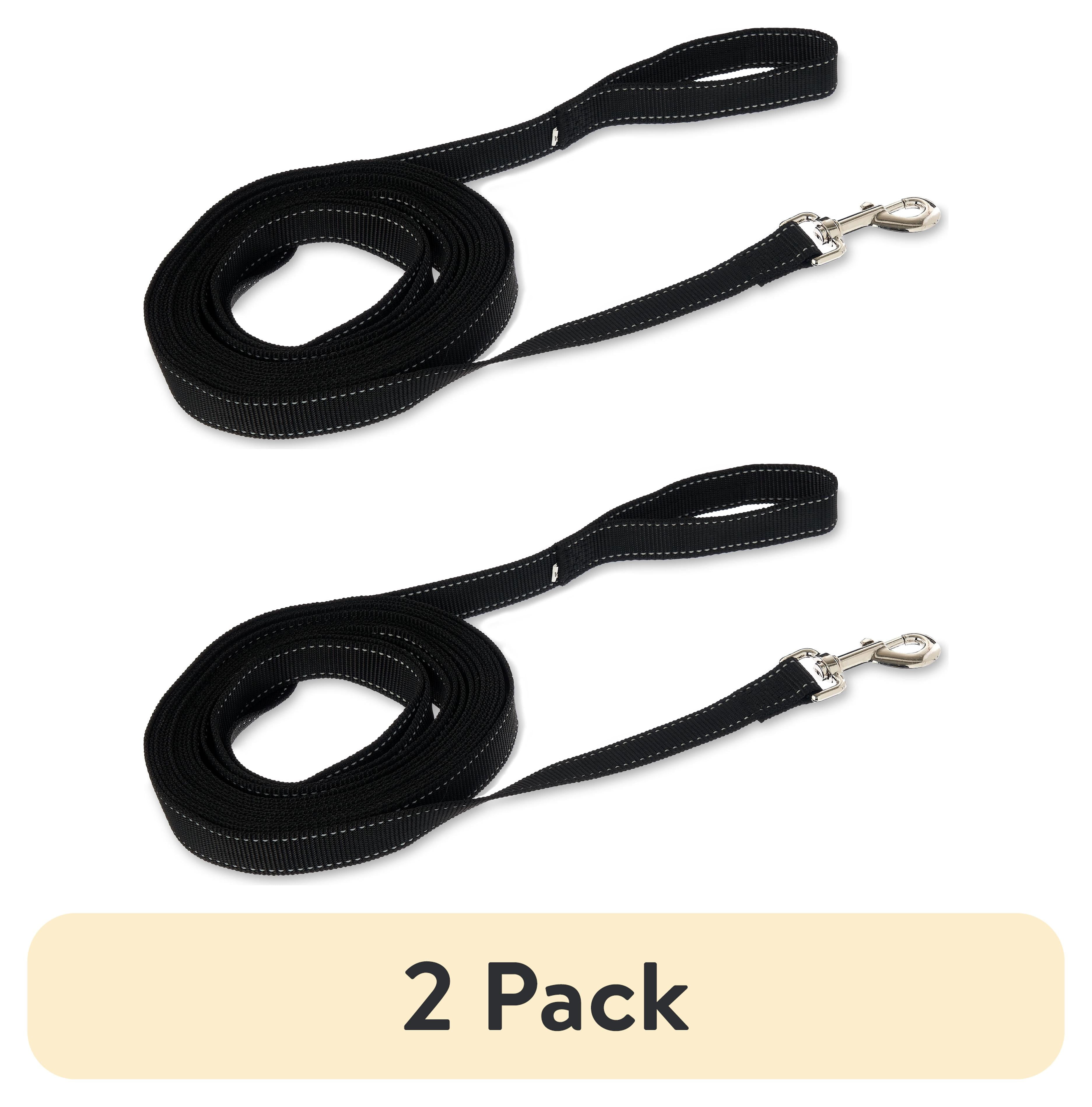 (2 pack) Vibrant Life 20 ft Training Leash and Tie-Out, Black