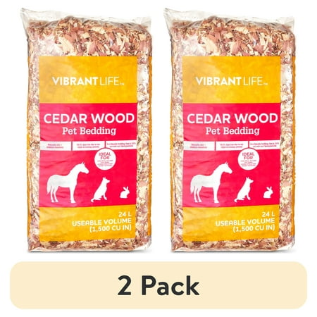 (2 pack) Vibrant Life 24L Cedar Wood Pet Bedding