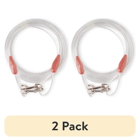 (2 pack) Vibrant Life Reflective Vinyl-Covered Tie-Out Cable for Dogs, S, 25'