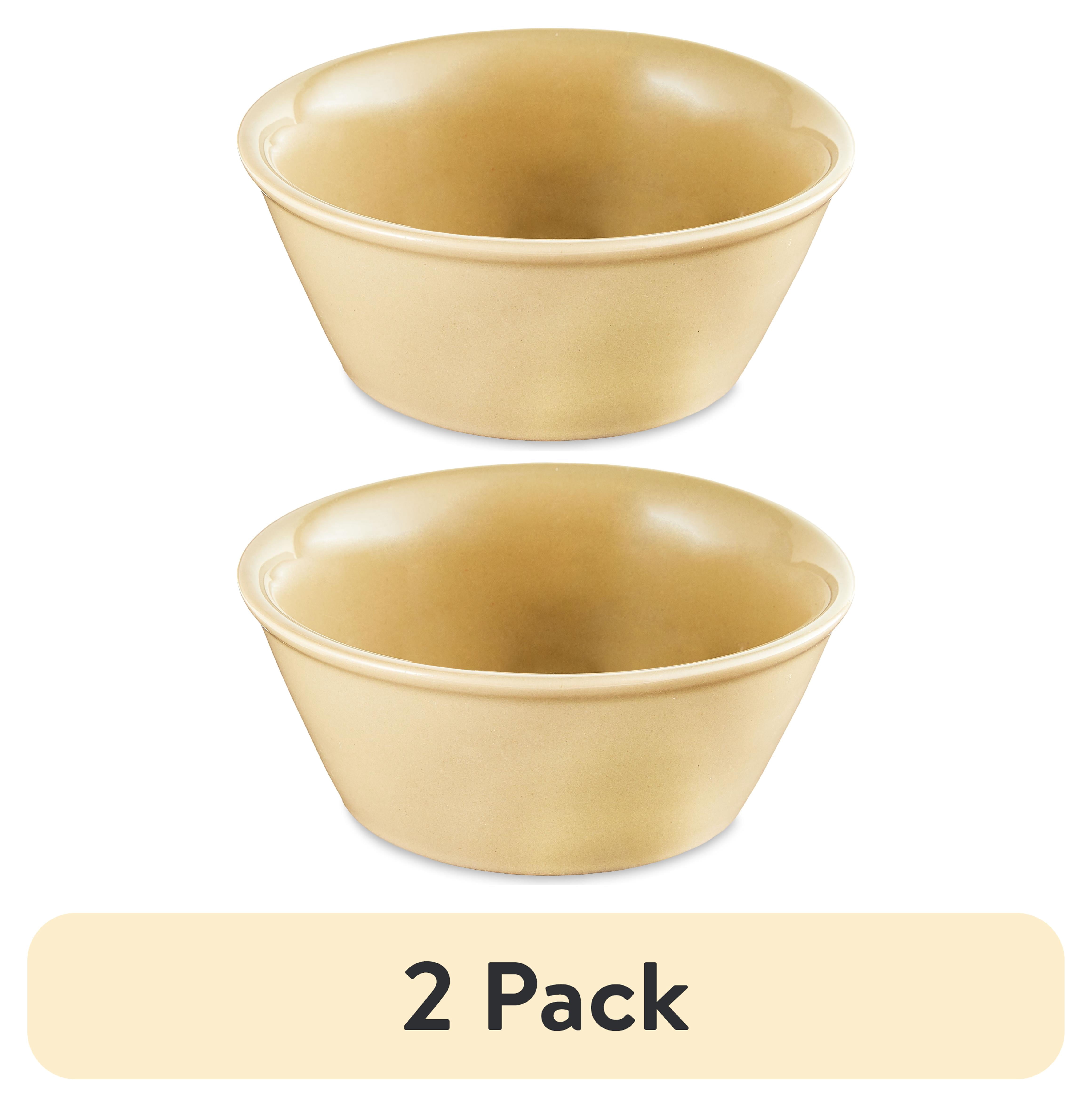 (2 pack) Vibrant Life Extra Small Ceramic Dog Bowl, Beige